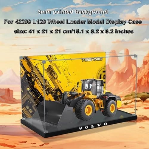 Acrylic Display Case for LEGO 42209 L120 Wheel Loader - Acrylic 3mm