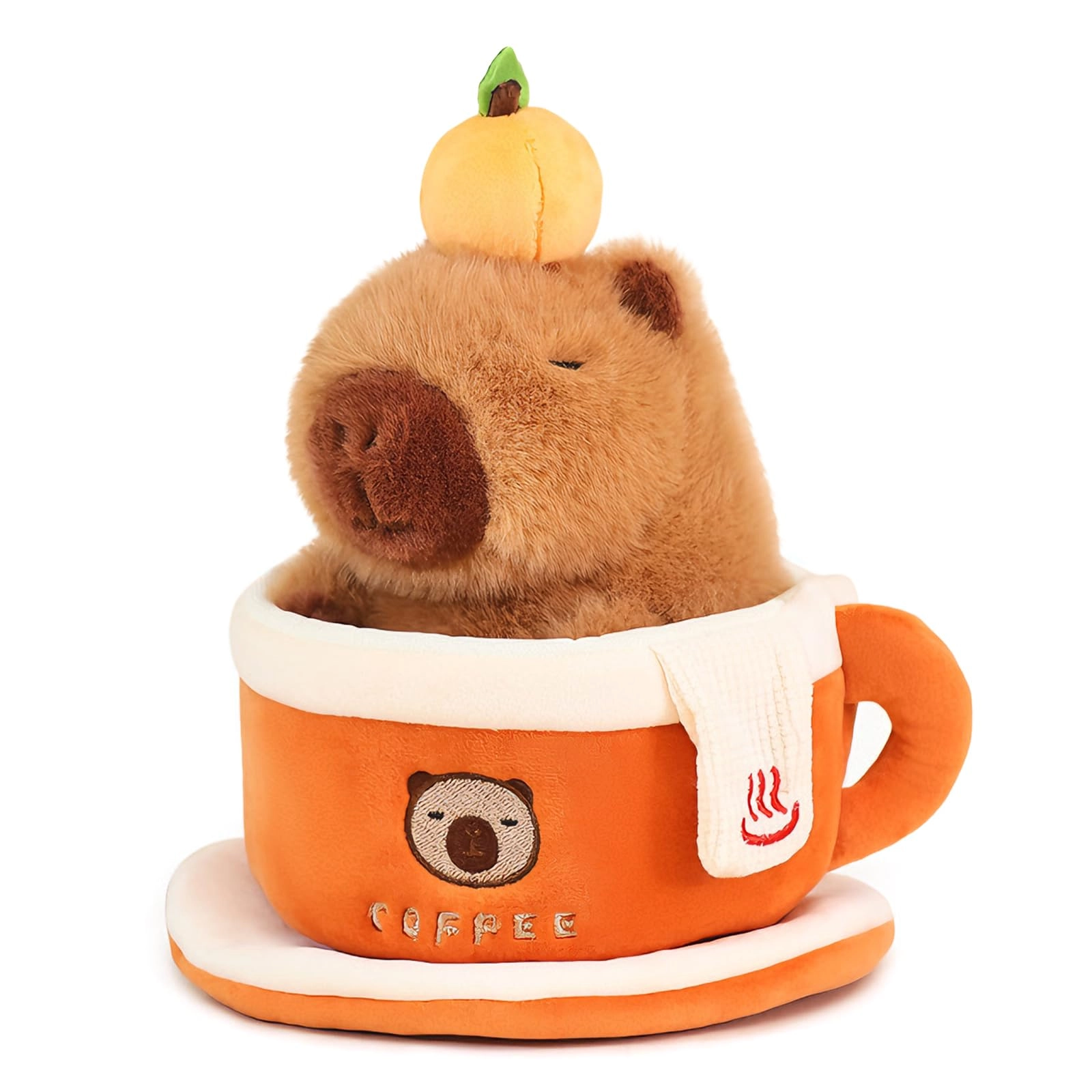 Capybara Plush - 9 inch Strawberry Hat