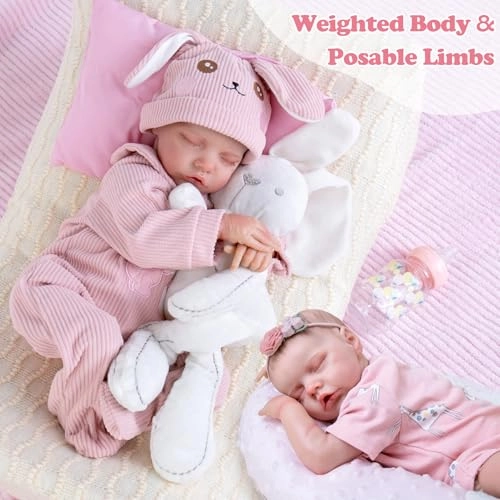 Reborn Baby Doll - 20-Inch Baby Girl Poseable Limbs Kit Ages 3+