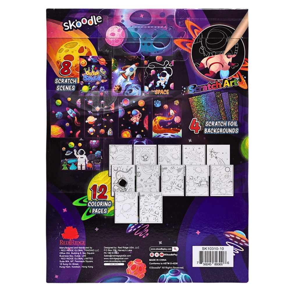 Scratch Art With Scraper Set - Outer Space 3+ years