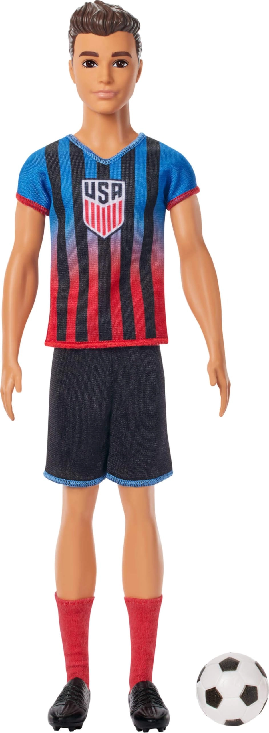 Barbie Ken Soccer Player Doll - 11.5 in Cropped Hair Soccer Ball Ages 3+