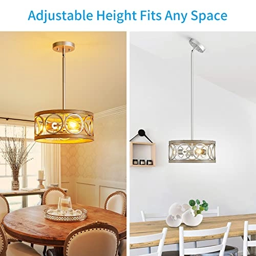 Modern Drum Chandelier - 41.3"