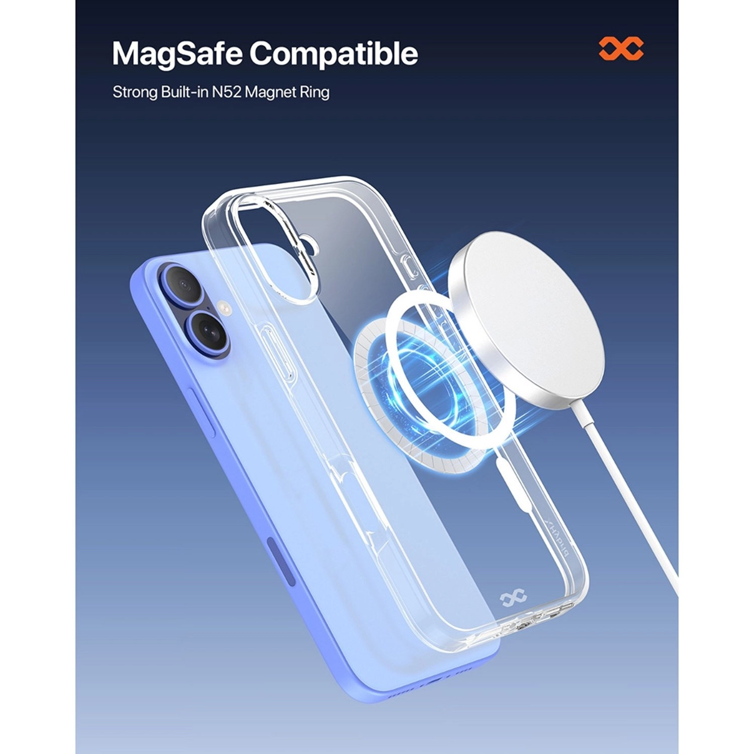 Zepho NeoClear Clear Case with MagSafe for iPhone 16