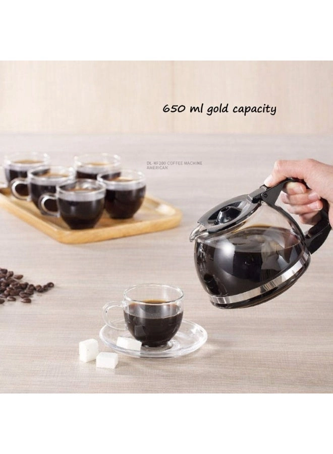 Drip Coffee Maker - 6 Cup Auto Shut Off Keep Warm