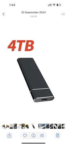 External Solid State Hard Drive - 4TB