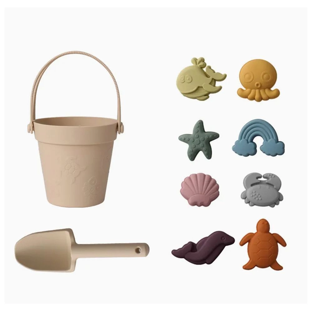 Buddiez Silicone Beach Toys - 10-piece Multi Colour