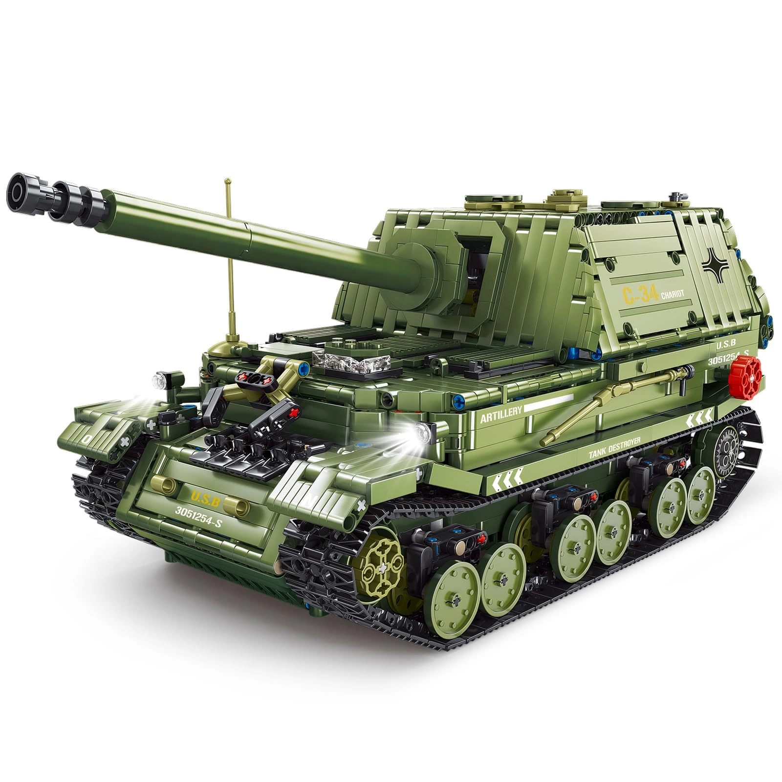 Shenzhen Aifu Network Technology Co.,Ltd Tank Destroyer - WW2 Army Tank 2436 pcs