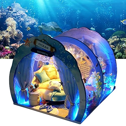 Miniature Dollhouse Ocean Bedroom Kit - Ocean 1:24