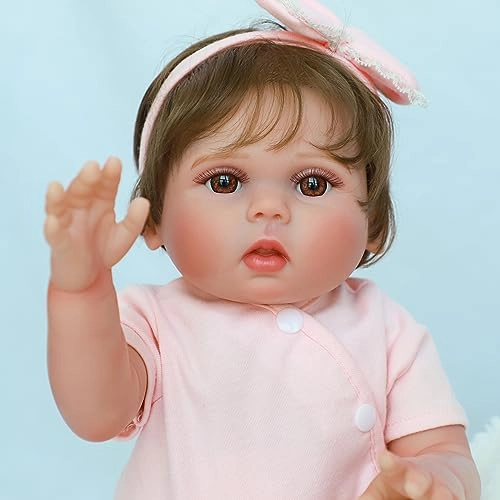 Lucy Reborn Baby Doll - 18 Inch Silicone Vinyl Cloth Body