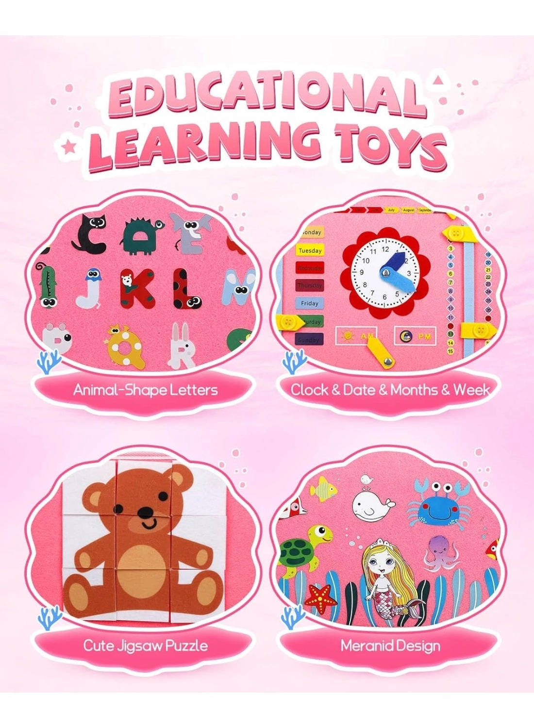 Felt Busy Board Book - 4+ Years 1 pieces