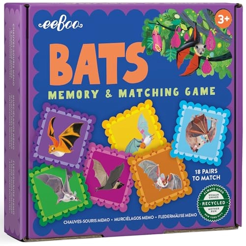 Bats Little Square Memory & Matching Game - 3 years and up