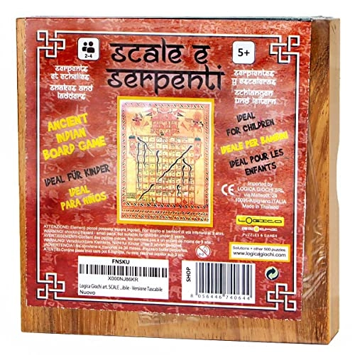 Snakes and Ladders - Wooden Travel Version