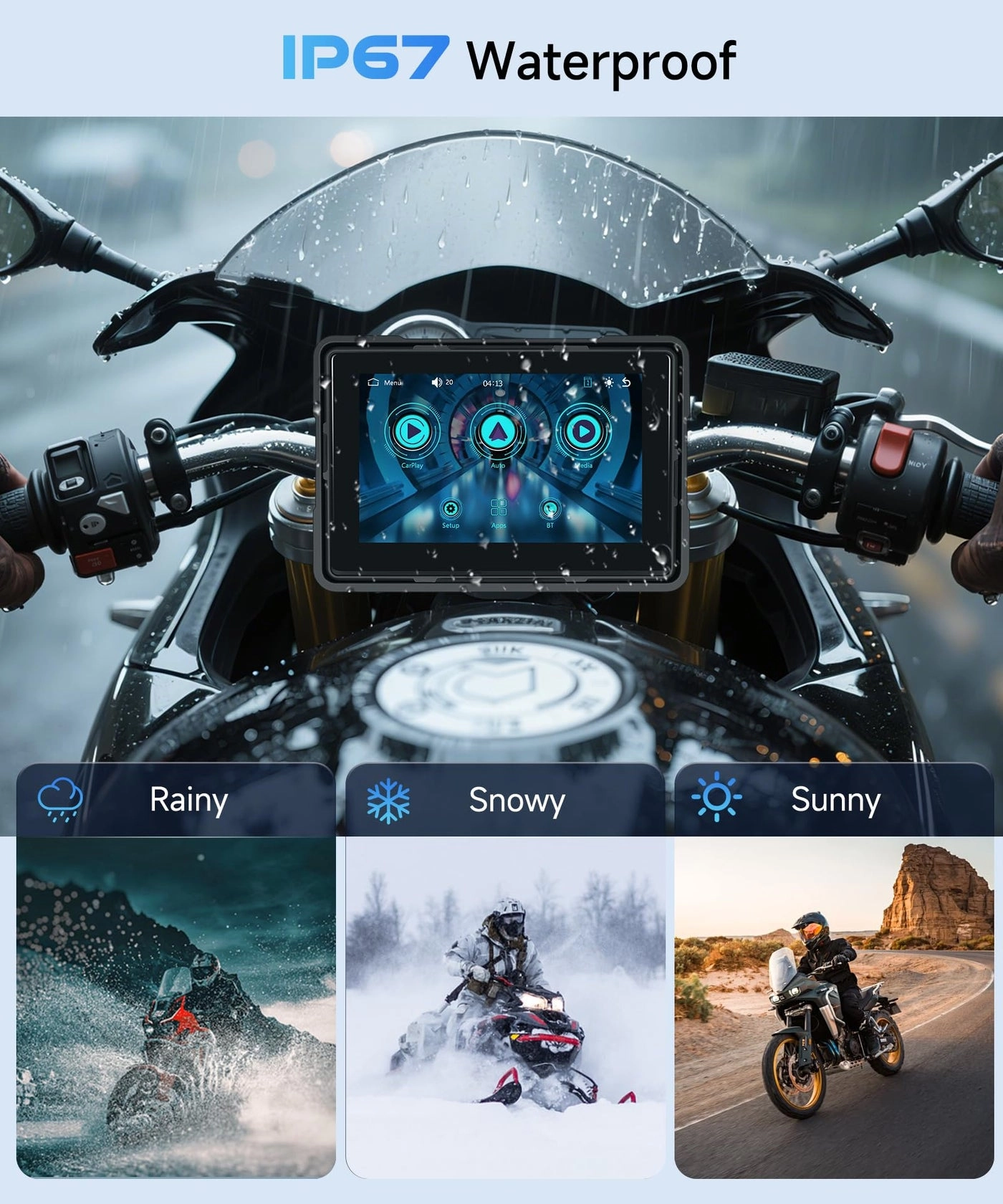 Motorcycle Wireless CarPlay - 5 Inch