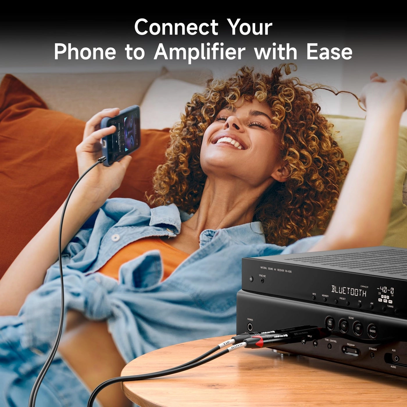 3.5mm TRS to Dual 6.35mm TS Breakout Cable - 3ft