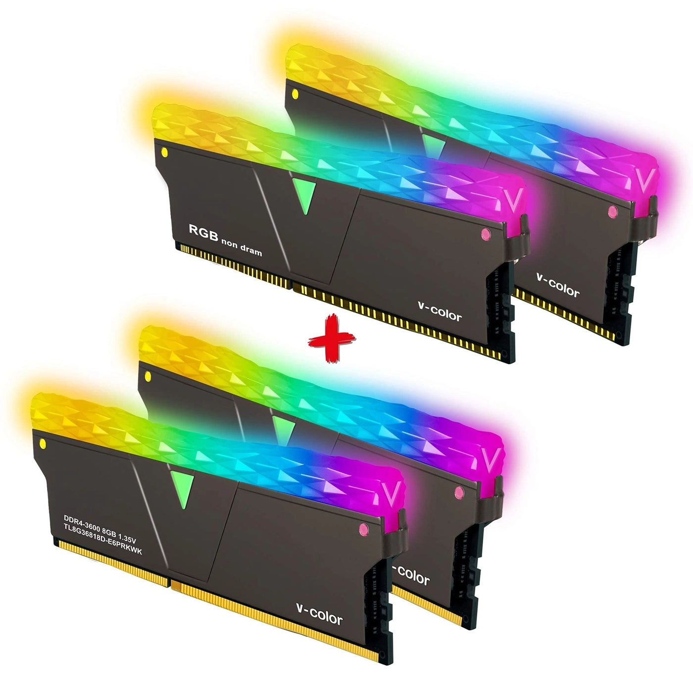 V-COLOR COLOR YOUR LIFE Prism Pro - 16GB 3600MHz DDR4 + RGB Filler Kit