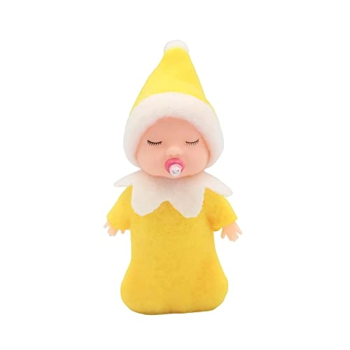 Sleeping Elf Doll - 10cm Plastic Purple