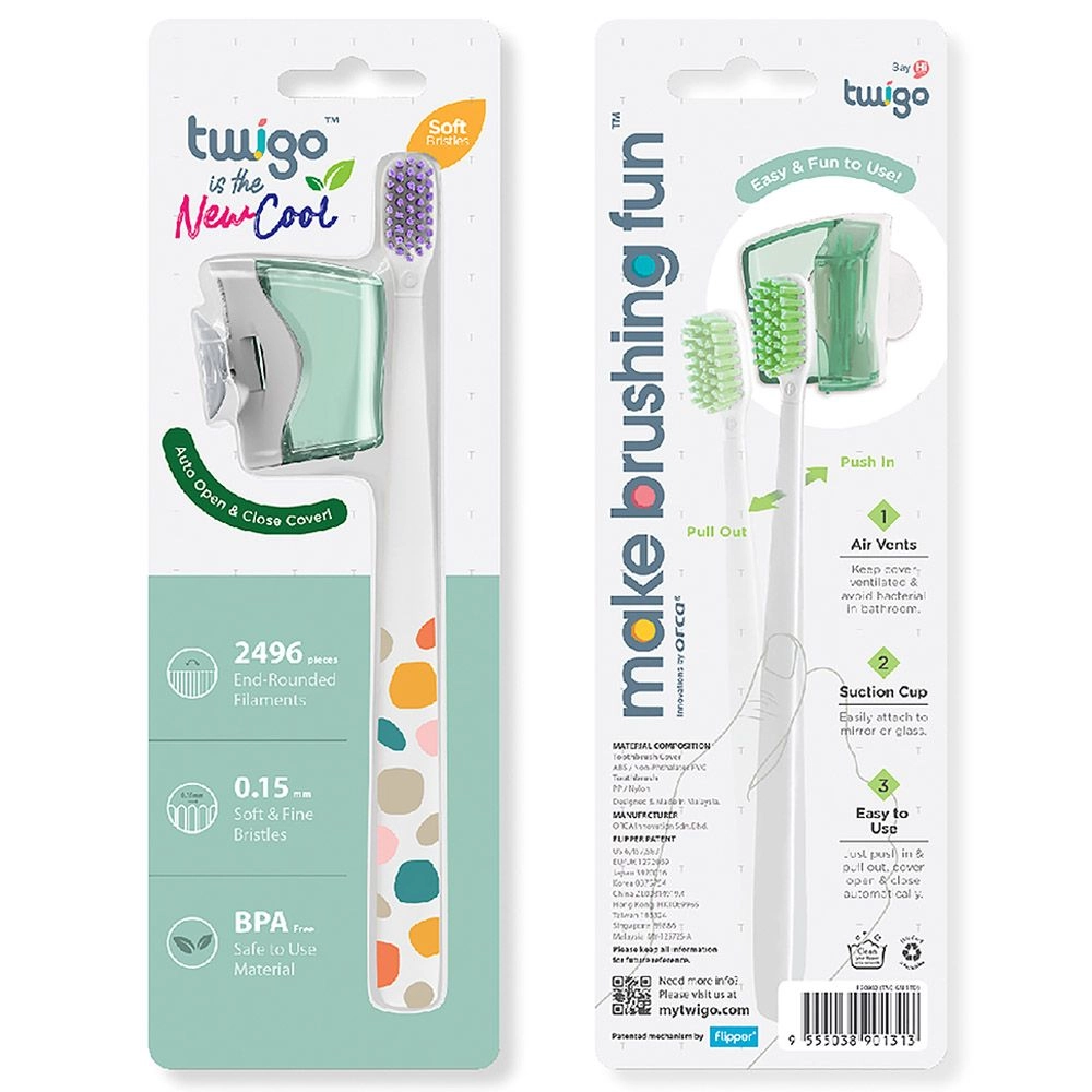 Twigo Toothbrush With Cover - Soft