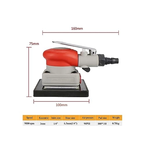 Pneumatic Orbital Sandpaper Machine - Square Sander 5500-6000rpm