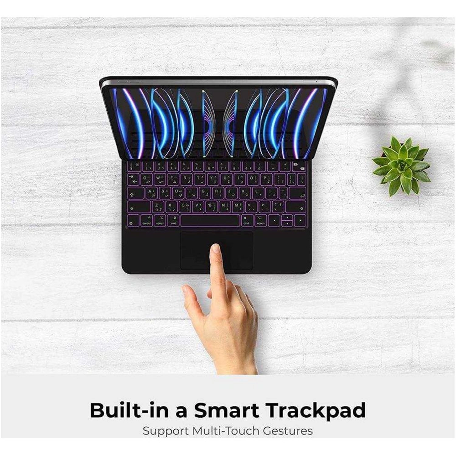 Keyboard Folio Case with Built-In Touchpad for iPad A16 11-inch / 10.9-inch