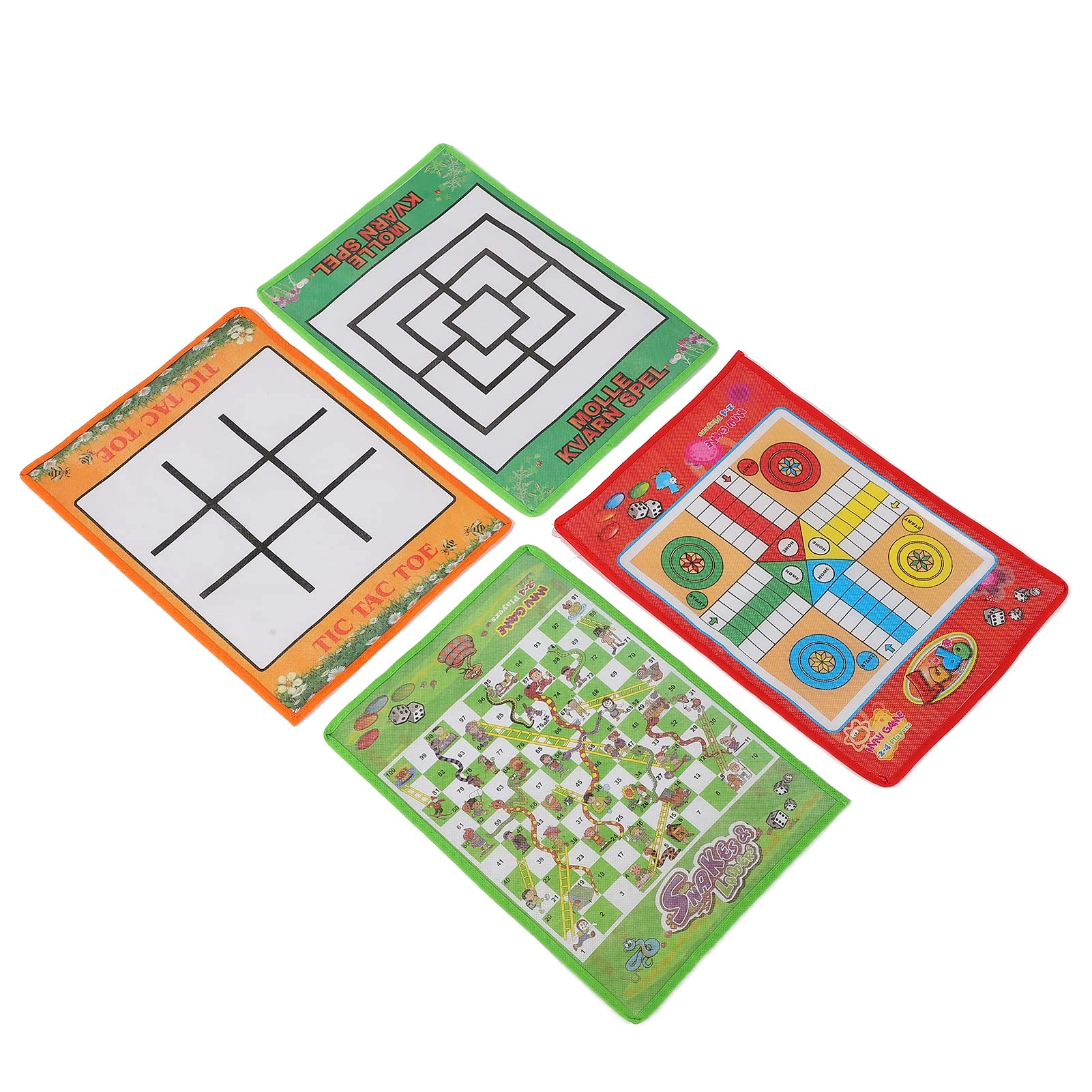 OUCRIY Snake and Ladder + Ludo + Nine-Man Morris