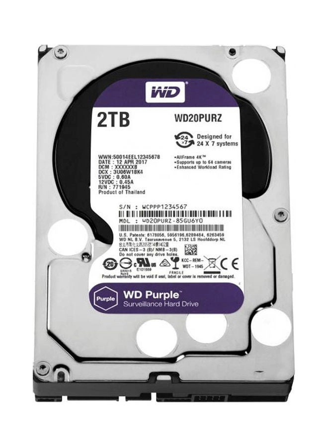 Purple 3.5" 64MB SATA 6Gb/s (WD20PURZ) - 2TB