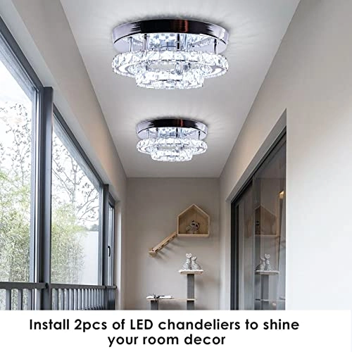 Modern Crystal Ceiling Lamp - Cool White 6000K-6500K Not Dimmable