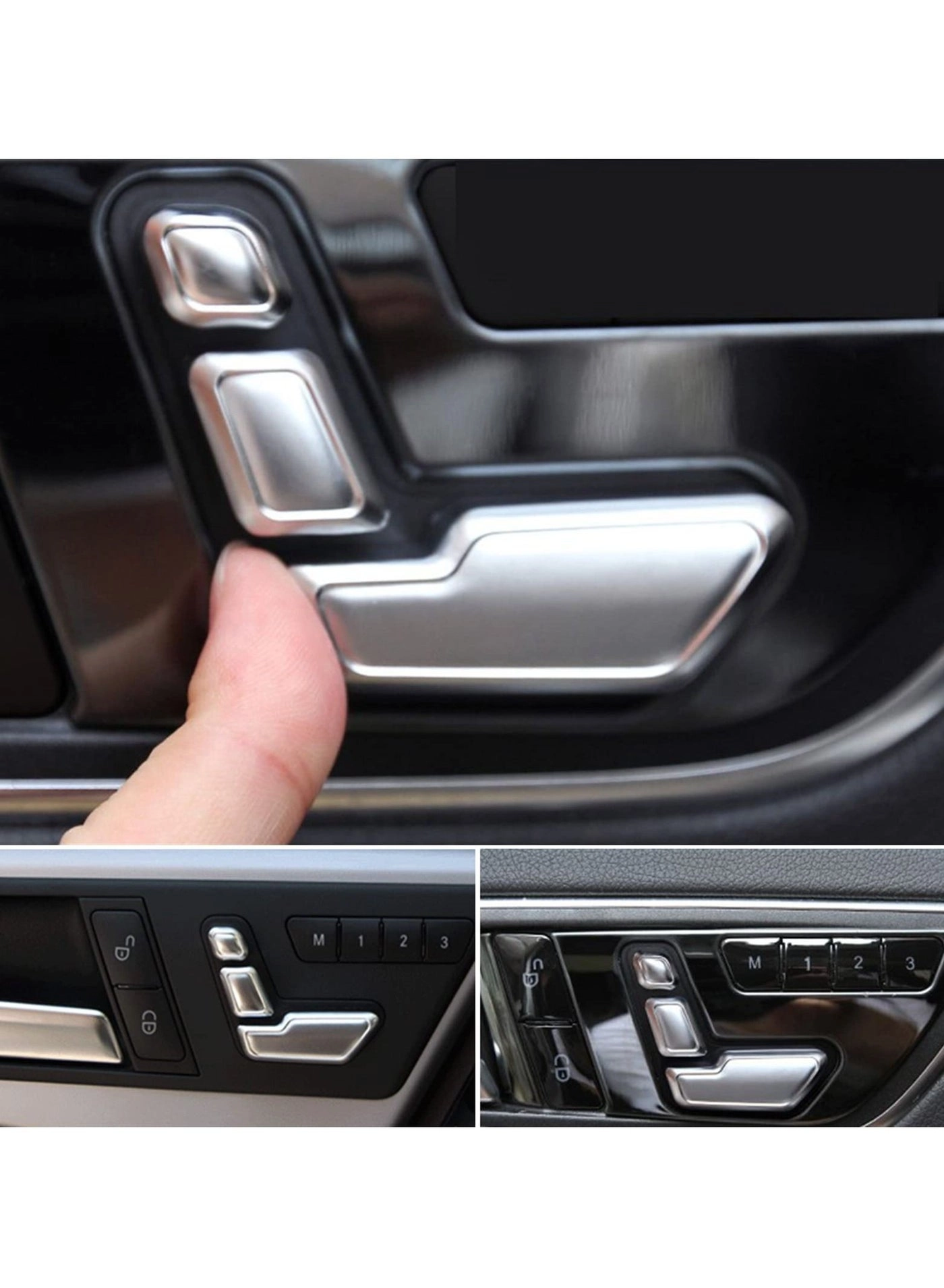Door Seat Adjust Button Cover - Mercedes Benz B-Class W246 / C-Class W204 E-Class W212 ML W166 CLA W117 GLK X204 GL X166 CLS W218