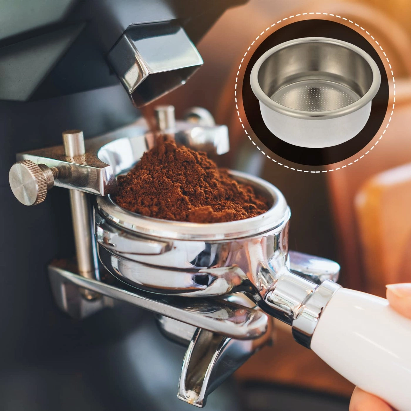 Espresso Filter Basket - 54mm Stainless Steel Double Espresso