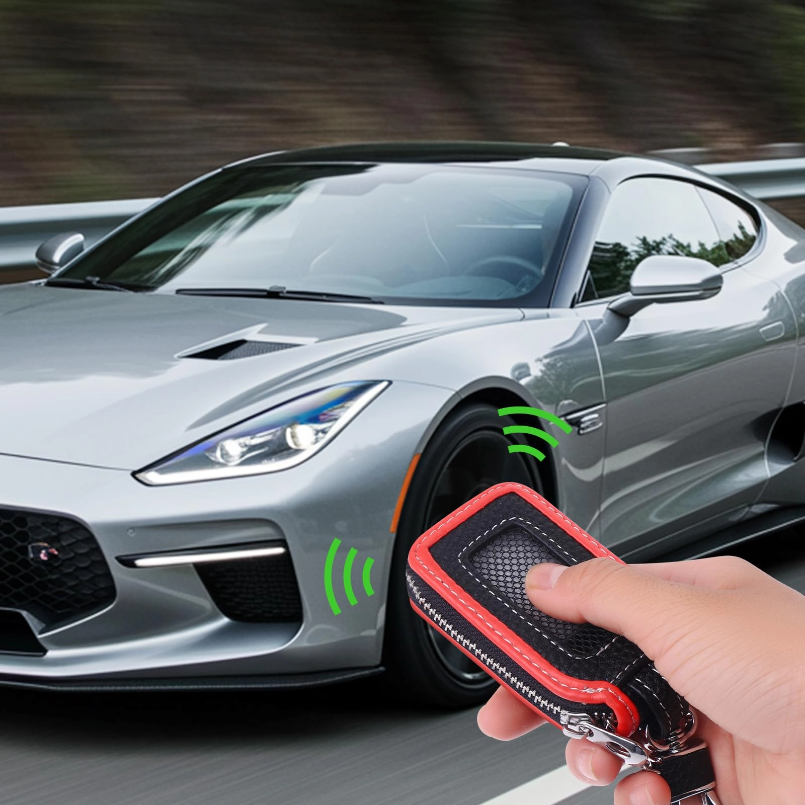 Leather Car Key Case - Vehicle