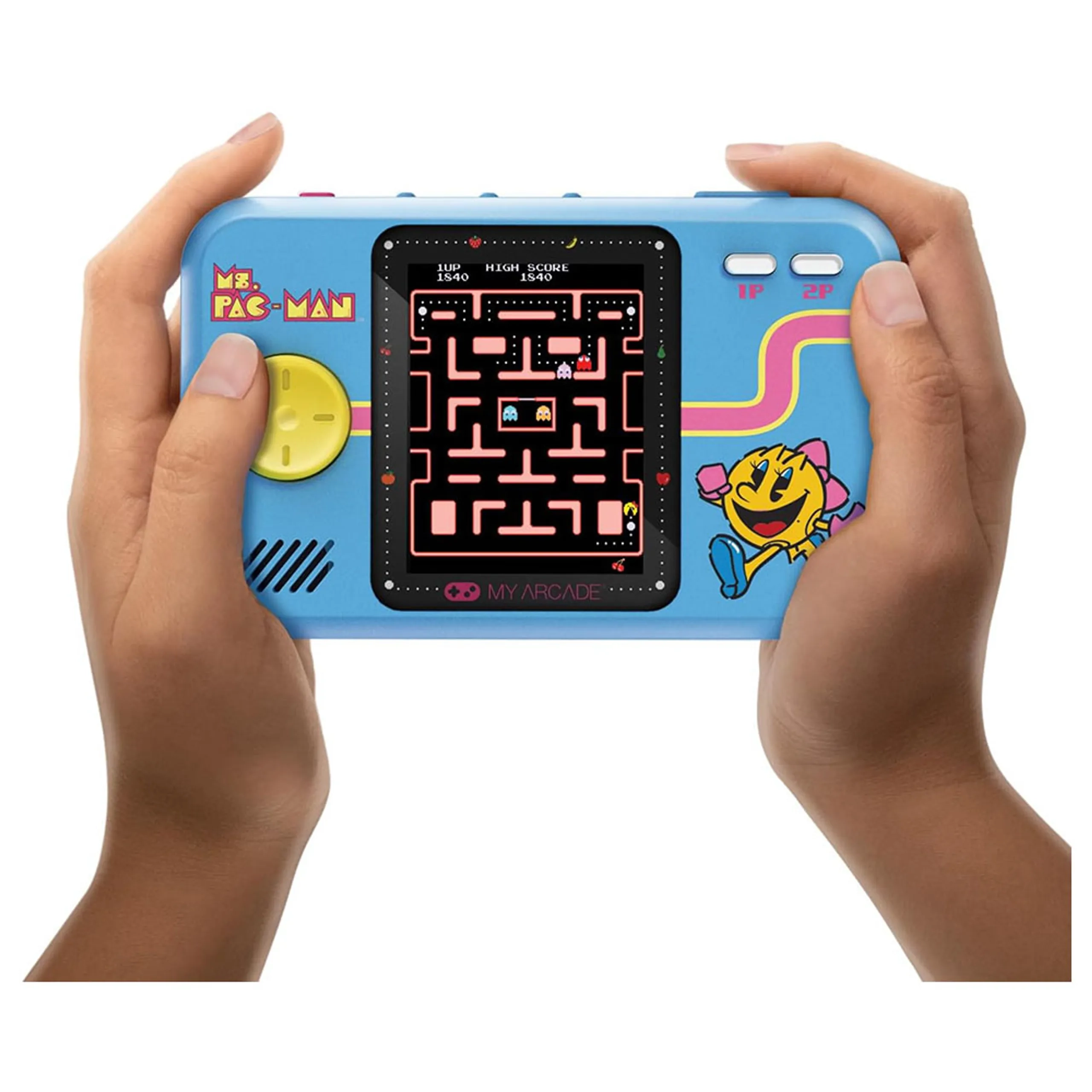 Pocket Player Ms.Pac-Man - Pink & Blue 2.75" display