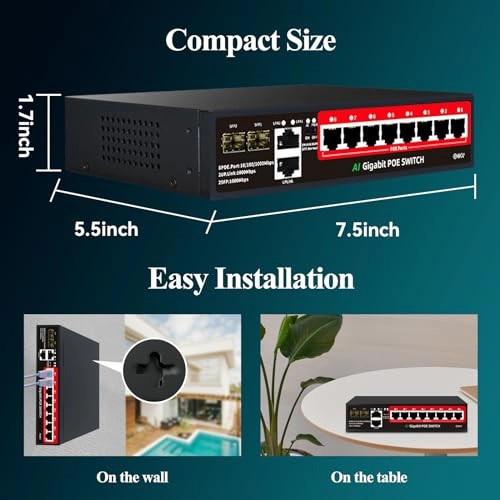 10 Gigabit Ports|120W 8xPoE+ 10-ports