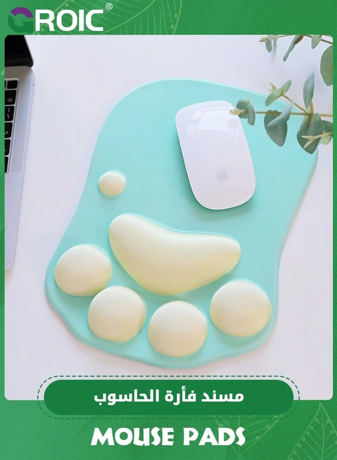 Cat Paw Silicone Gel Ergonomic Mouse Pad - 27.6x19.6 cm