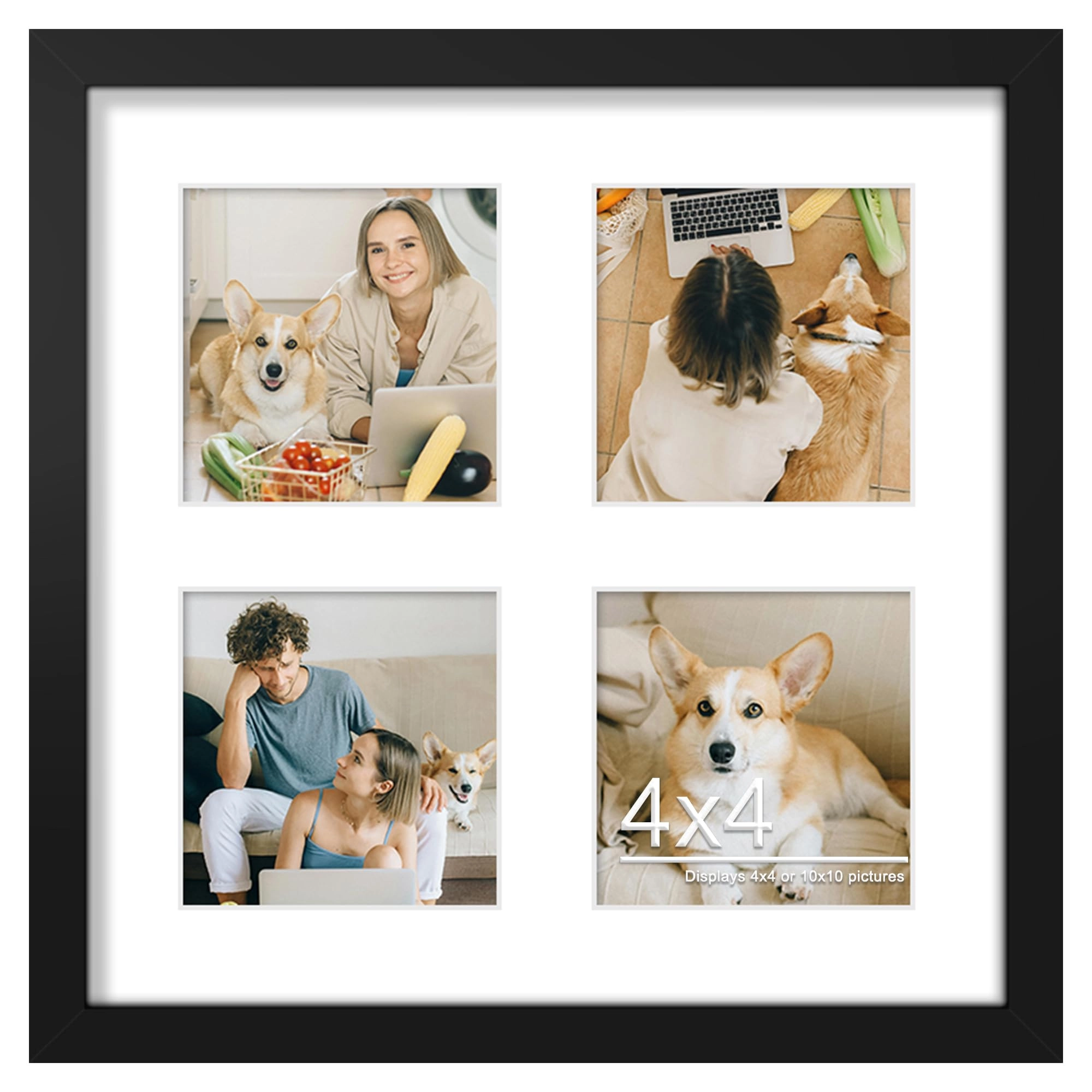duenpy 10x10 Collage Picture Frame - 10x10（4x4 opening） 4