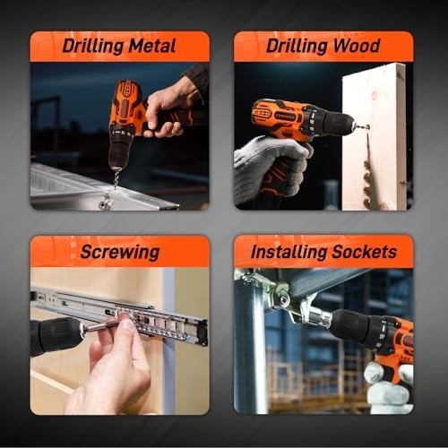 Cordless Drill - 1.5Ah 12 Volts Kit