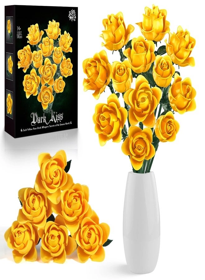 HAYXUN Building Block Bouquet Set - Yellow Roses 585 pcs