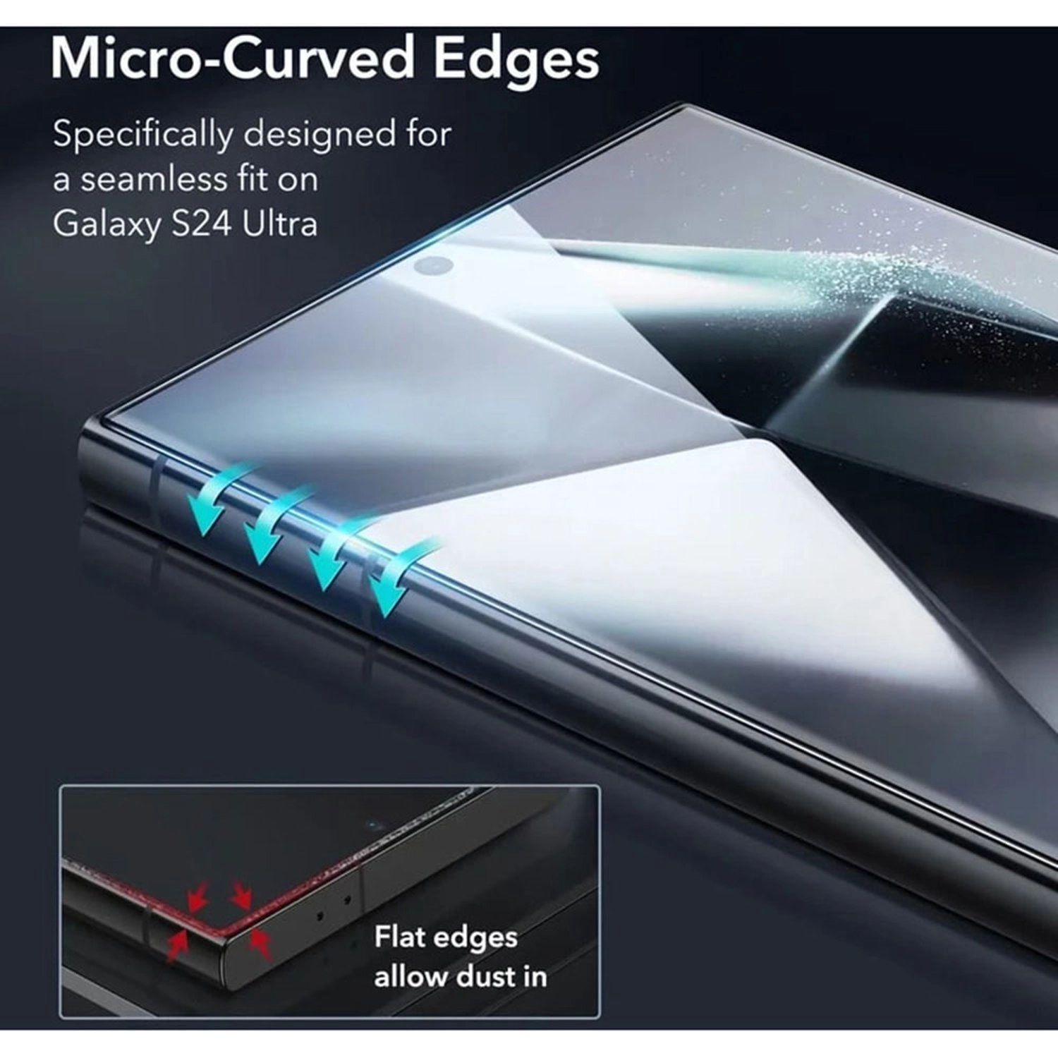 Clear Tempered Glass Screen Protector for Samsung Galaxy S24 Ultra