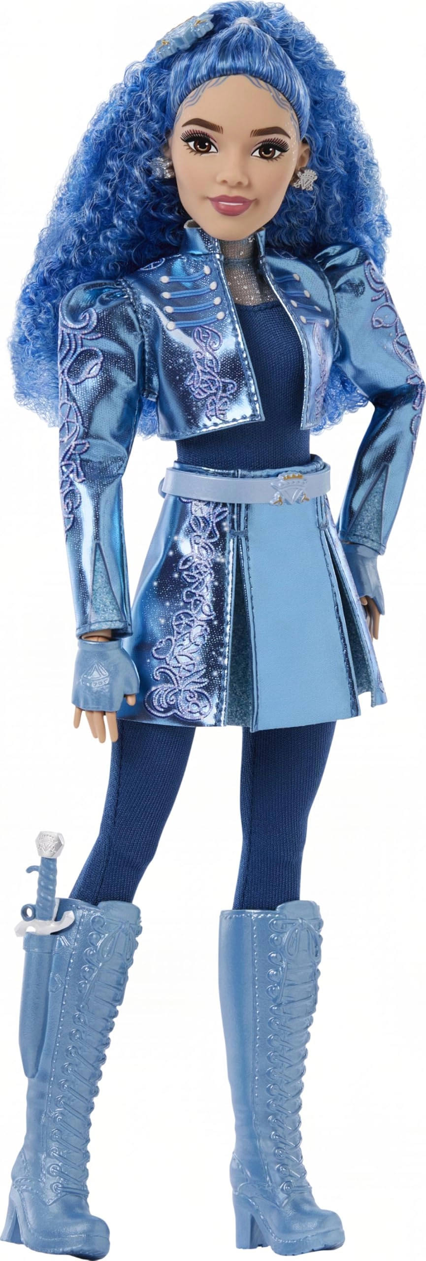 Mattel Princess Chloe Charming Doll - Disney Descendants Bright Blue Hair Ages 4+