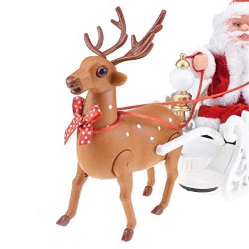 Santa Claus Doll Elk Sled Toy 30 cm Music
