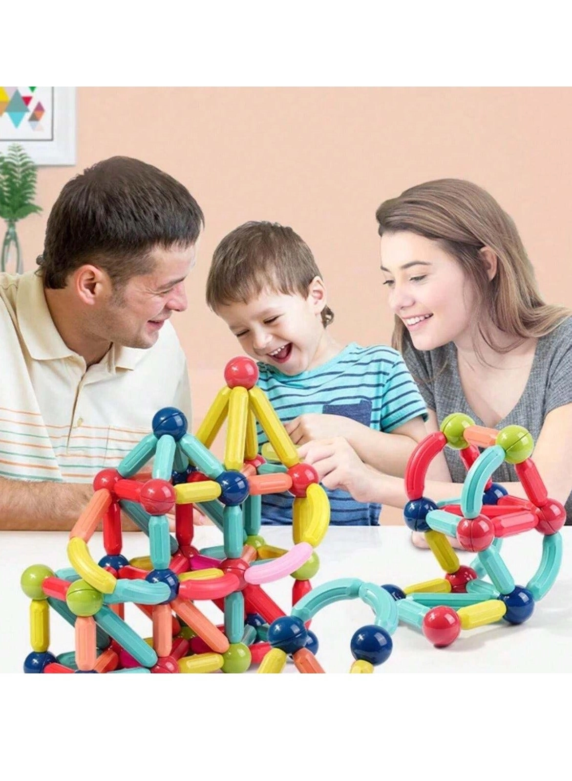 Magnetic Ball and Stick Building Set - 64pcs