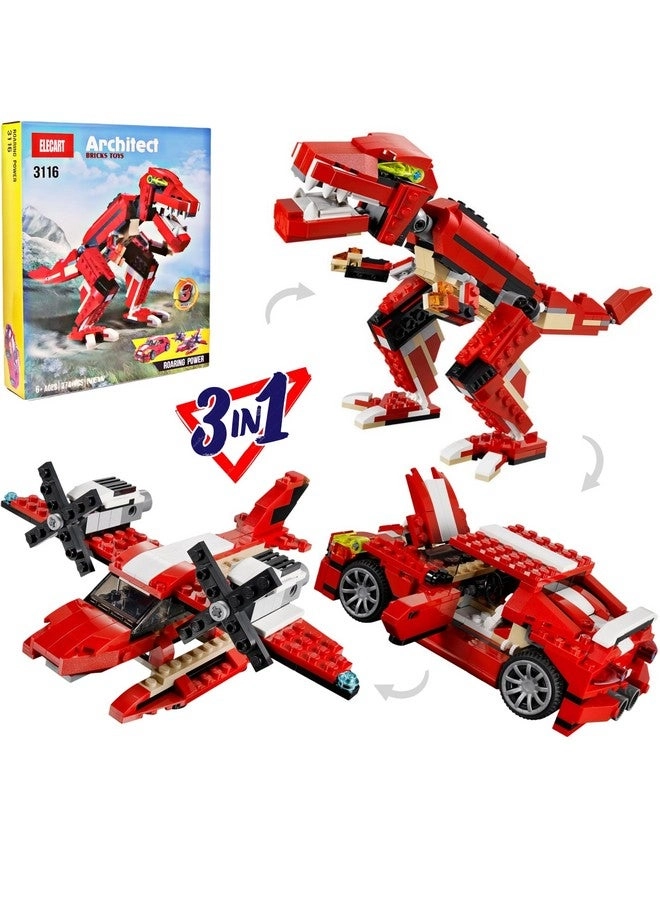 Elecart Roaring Power 3-in-1 Dinosaur - T. rex Sports Car