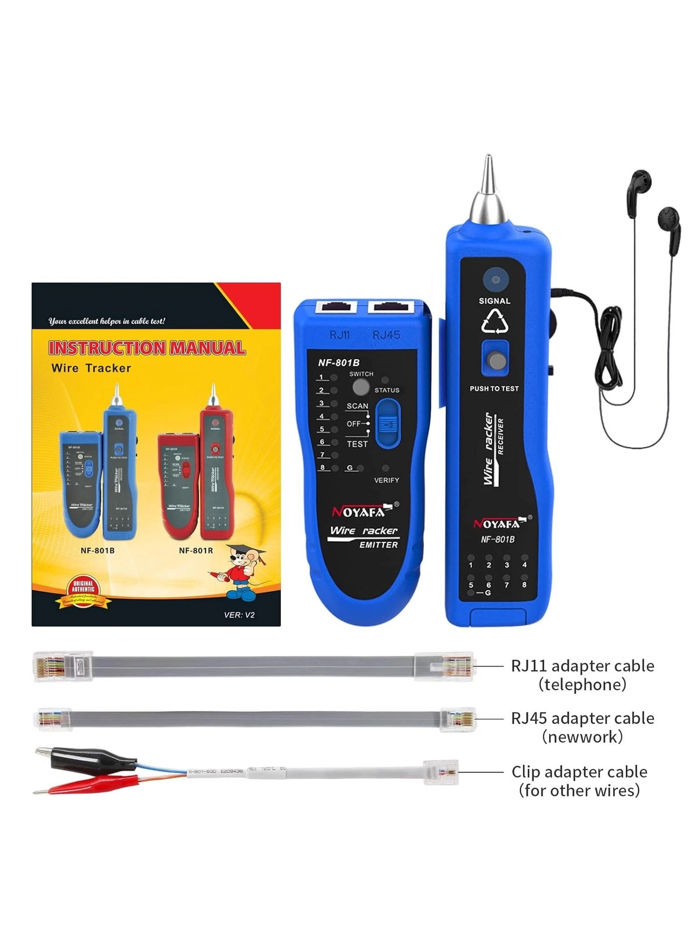 Cable Tester - RJ11 RJ45 Tone Generator