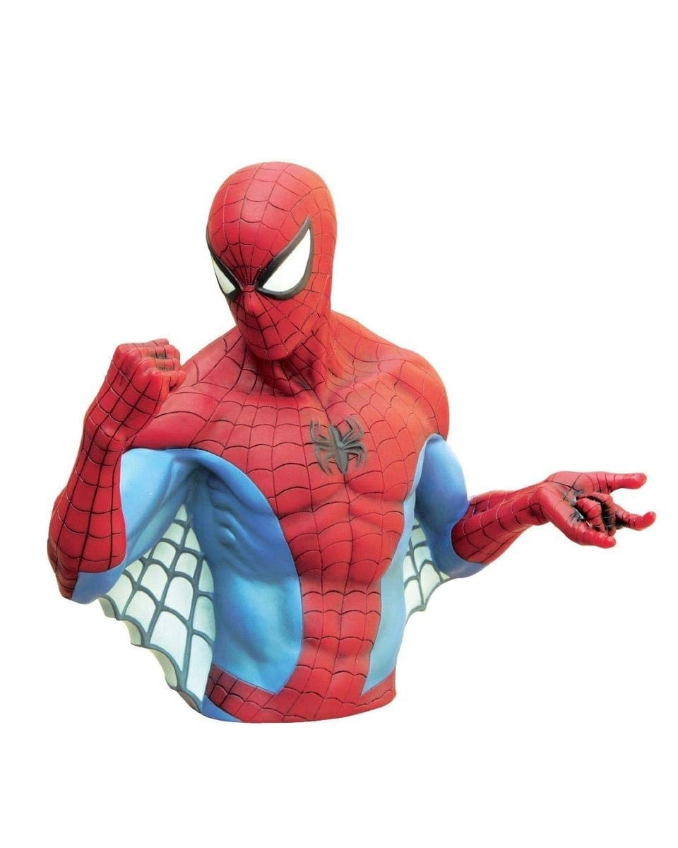 Marvel Spider-man Core Bust Bank - Blue & Red Costume Roto Plastic
