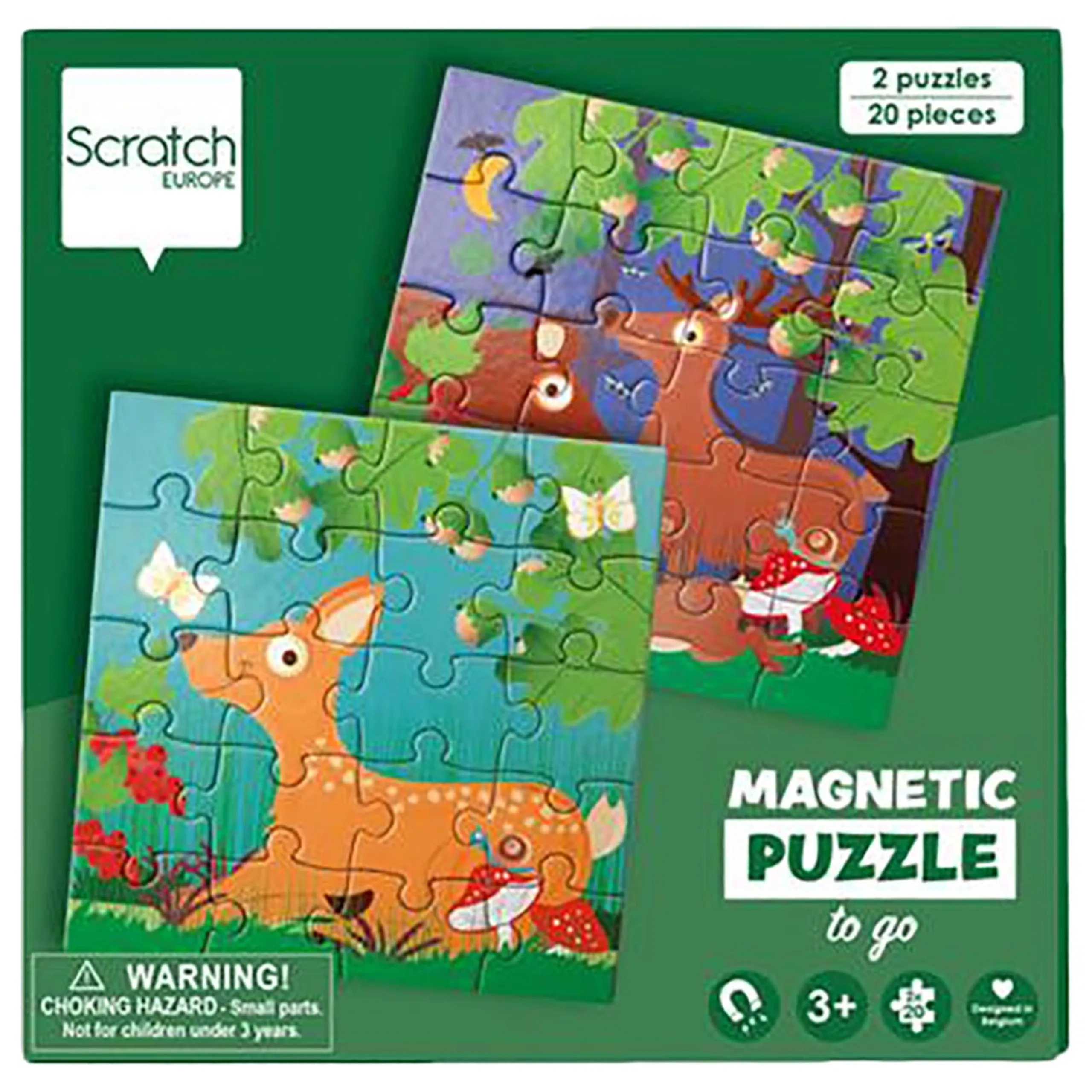 Scratch Europe Forest Life Magnetic Puzzle Book - 3+ 20 pieces