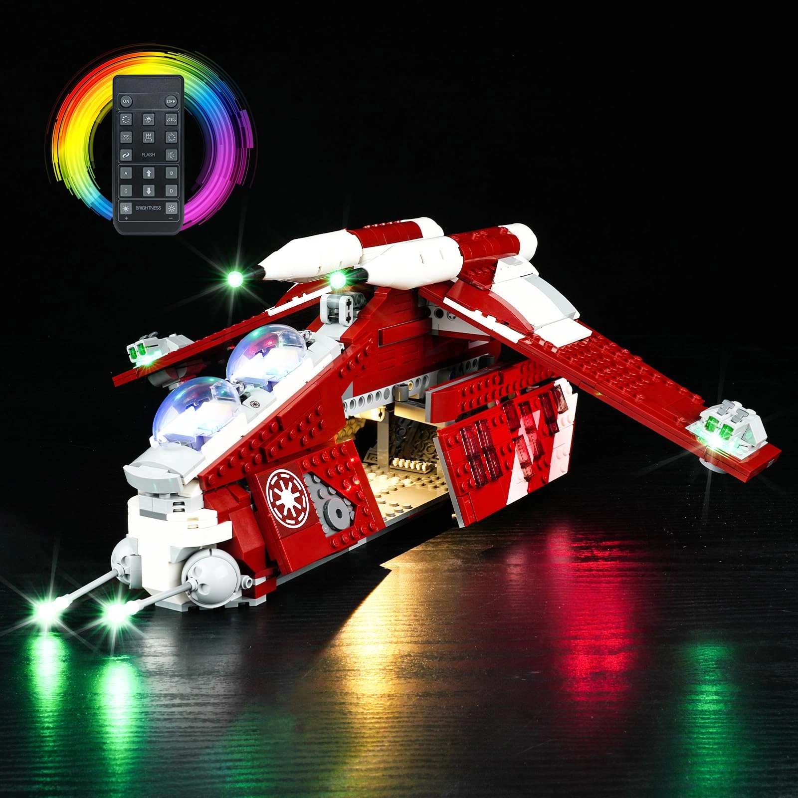 DALDED Coruscant Guard Gunship 75354 - LED Lighting Kit Compatible with LEGO 75354