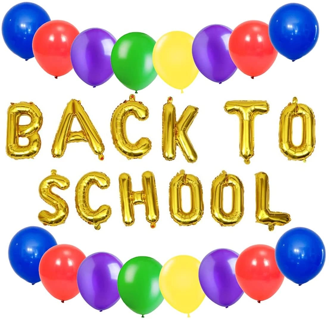 Back To School Foil Balloon - 12pcs
