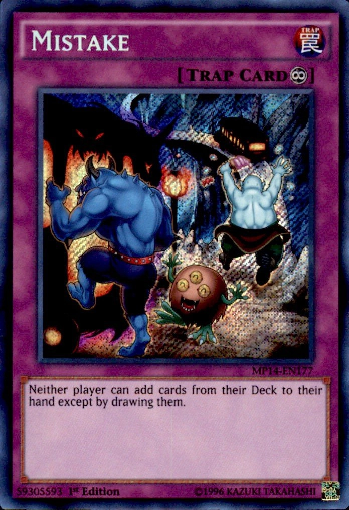 Yu-Gi-Oh! Mistake MP14-EN177 - Mega Pack 2014-1st Edition Secret Rare