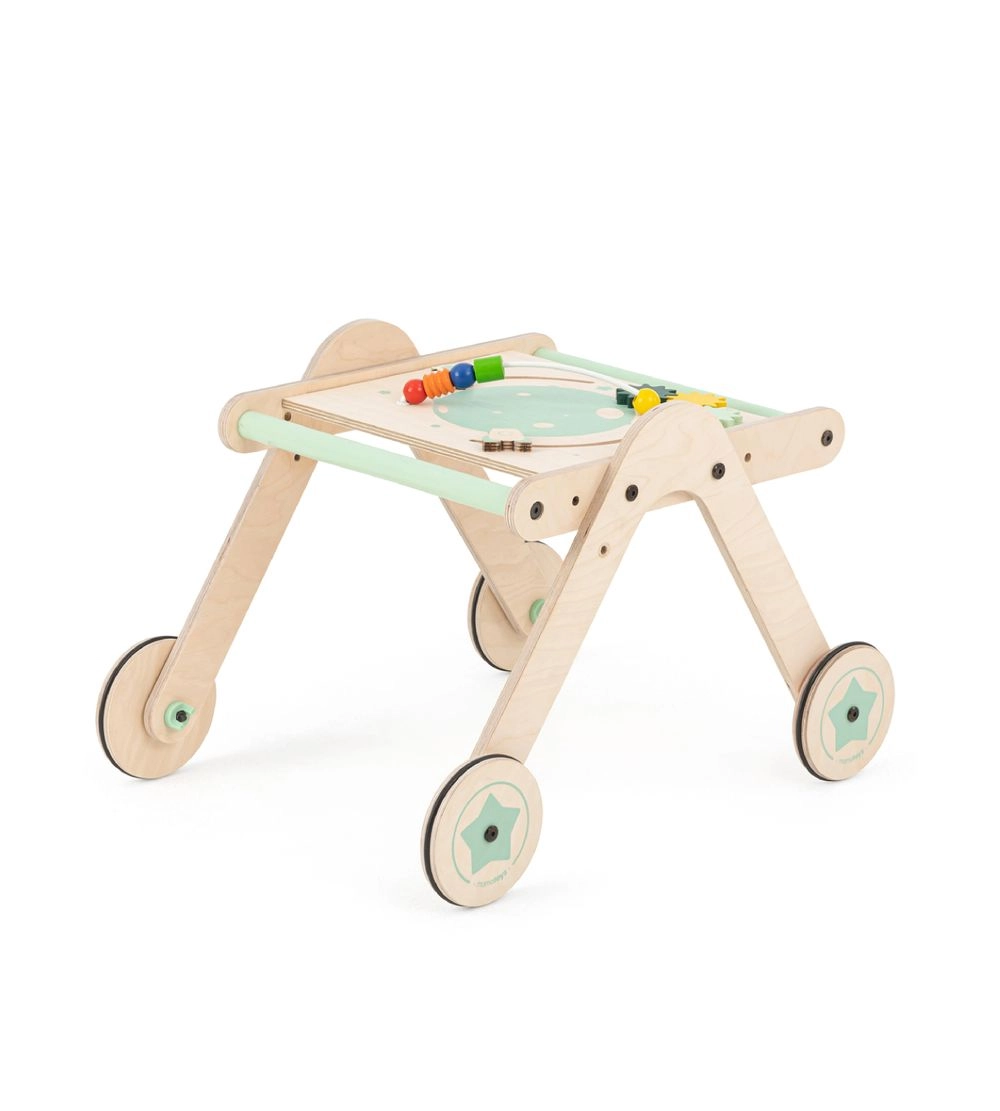 Bibena Nova Walk Me Activity Table And Walker - Natural Birch Wood 6 months+