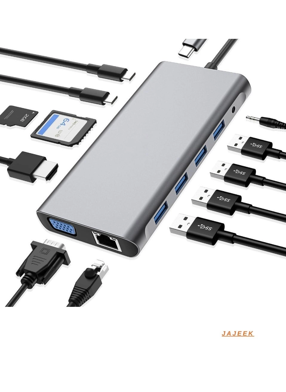 12-in-1 USB C Hub Docking Station