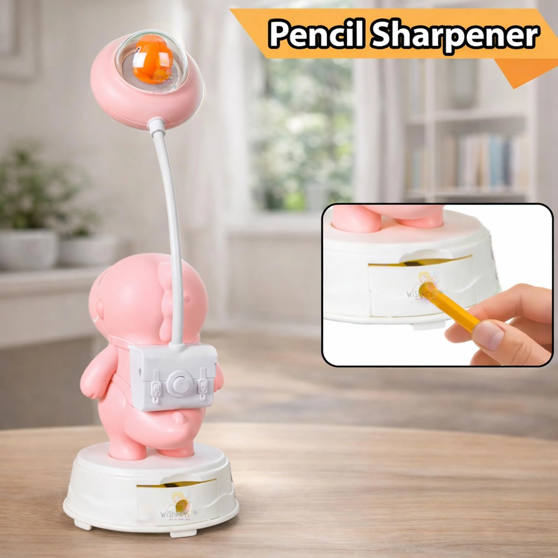 2-in-1 LED Desk Lamp - Pencil Sharpener Rechargeable
