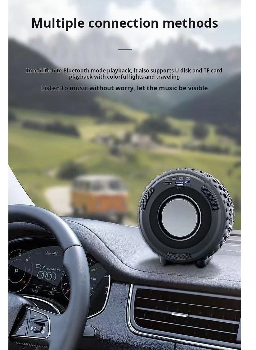 Wireless Bluetooth Speaker with LED Lights - HD Sound TF Card